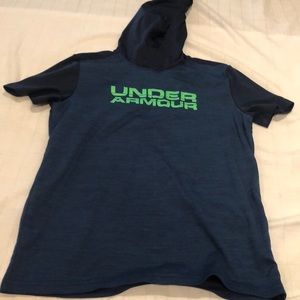 Boys Under Armour Hooded T Shirt